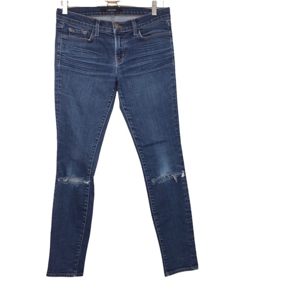 J Brand Daphne Skinny Leg Distressed Jeans - Picture 2 of 9